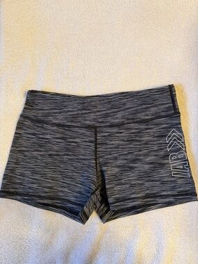 Gray Space-Dye Athletic Shorts for Women